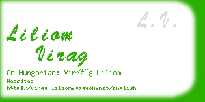liliom virag business card